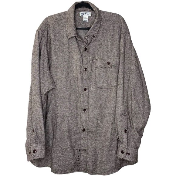 Duluth Trading Co Button Down (Size XL) 100% Cotton Relaxed Fit Flannel Shirt - Picture 1 of 11